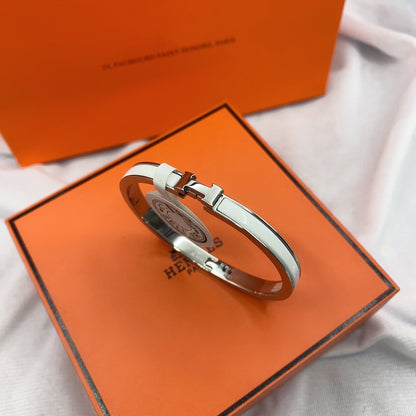 [Echo Fine ]CLASSIC HM CLIC WHITE 8MM ENAMEL BRACELET