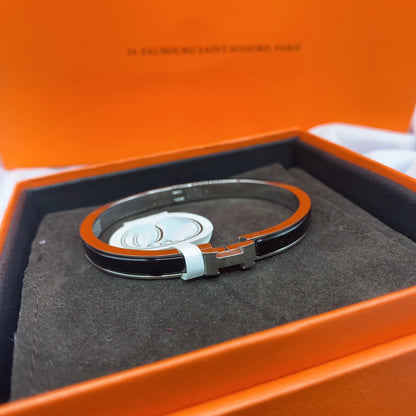 [Echo Fine ]CLASSIC HM CLIC BLACK 8MM ENAMEL BRACELET