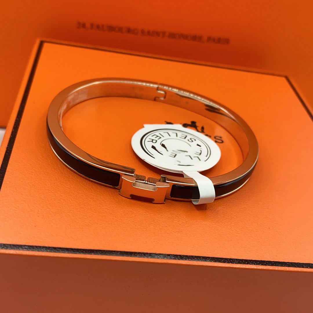 [Echo Fine ]CLASSIC HM CLIC BLACK 8MM ENAMEL BRACELET