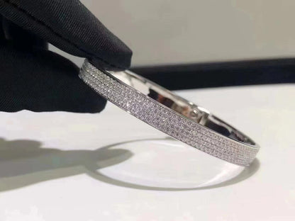 [Echo Fine ]HM KELLY BRACELET IN SILVER AND FULL PAVE DIAMOND