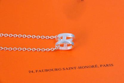 [Echo Fine ]HM NECKLACE H LETTER OVAL SERIES