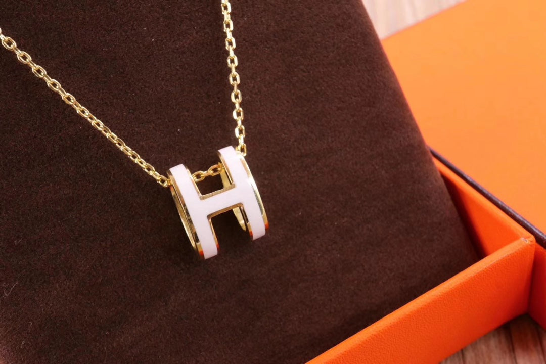 [Echo Fine ]HM CLIC YELLOW ENAMEL GOLD NECKLACE