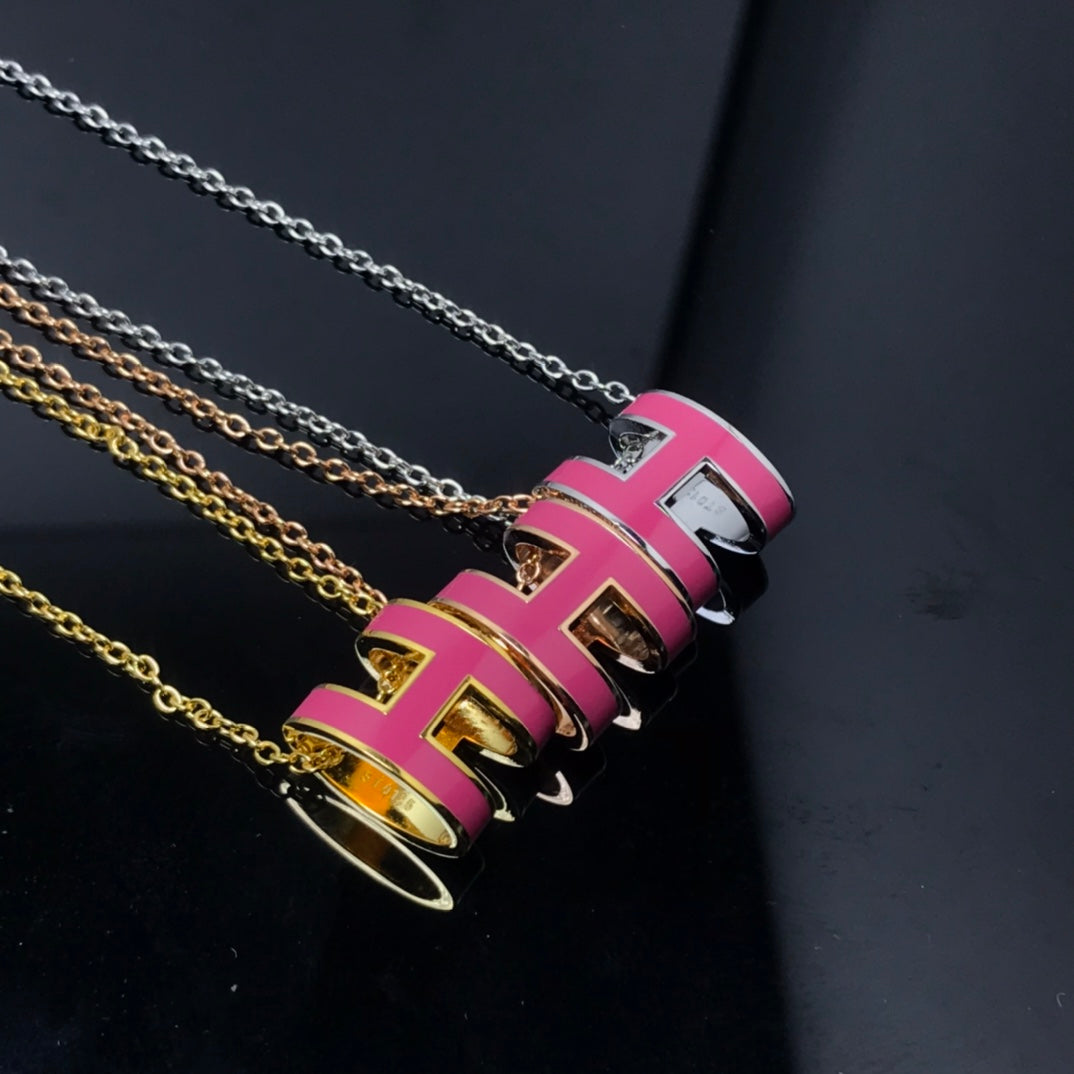 [Echo Fine ]H NECKLACE PINK