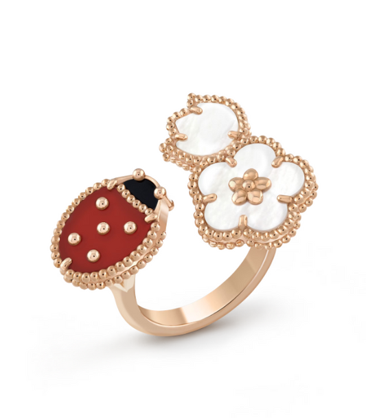 [Echo Fine ]LUCKY 3 MOTIF ROSE GOLD RING