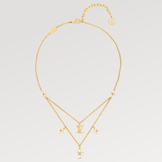 [Echo Fine ]FLOWERGRAM GOLD MOP DOUBLE ROW NECKLACE
