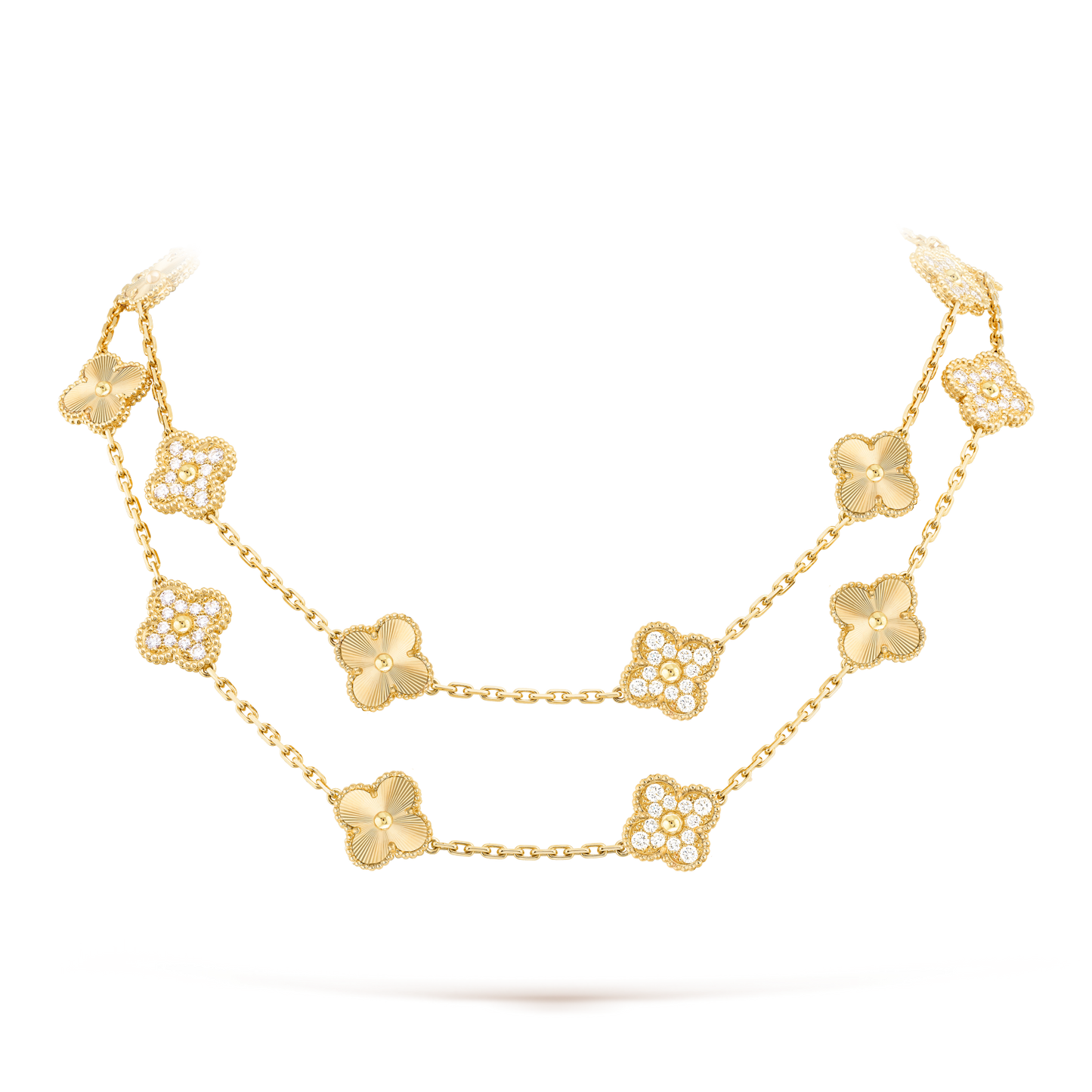 [Echo Fine ]CLOVER 20 MOTIFS LASER DIAMOND NECKLACE