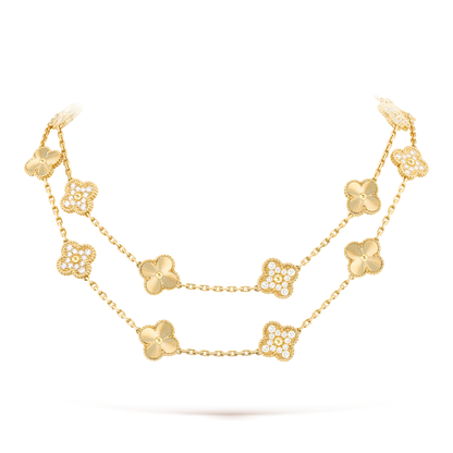 [Echo Fine ]CLOVER 20 MOTIFS LASER DIAMOND NECKLACE