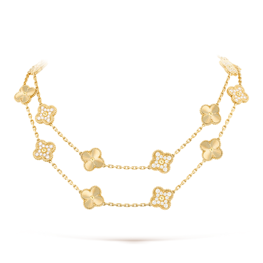 [Echo Fine ]CLOVER 20 MOTIFS LASER DIAMOND NECKLACE