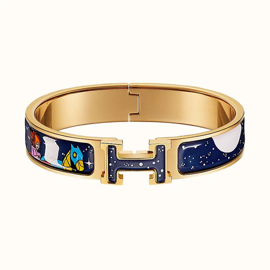 [Echo Fine ]H STAR AND MOON BRACELET 12MM