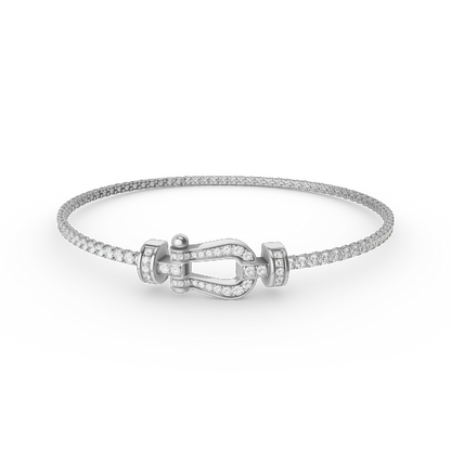 [Echo Fine ]FORCE  HORSESHOE  DIAMOND TENNIS BRACELET