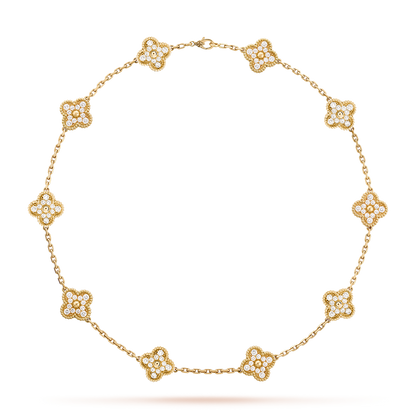 [Echo Fine ]CLOVER 10 MOTIFS DIAMOND NECKLACE