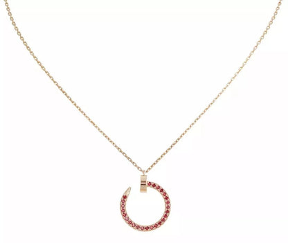 [Echo Fine ]JUSTE NECKLACE GOLD RED DIAMONDS