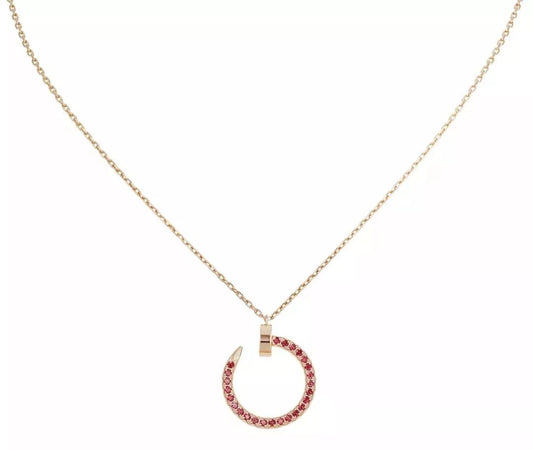 [Echo Fine ]JUSTE NECKLACE GOLD RED DIAMONDS