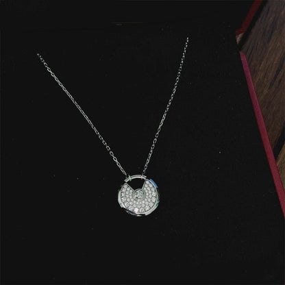 [Echo Fine ]AMULETTE SILVER FULL DIAMOND NECKLACE
