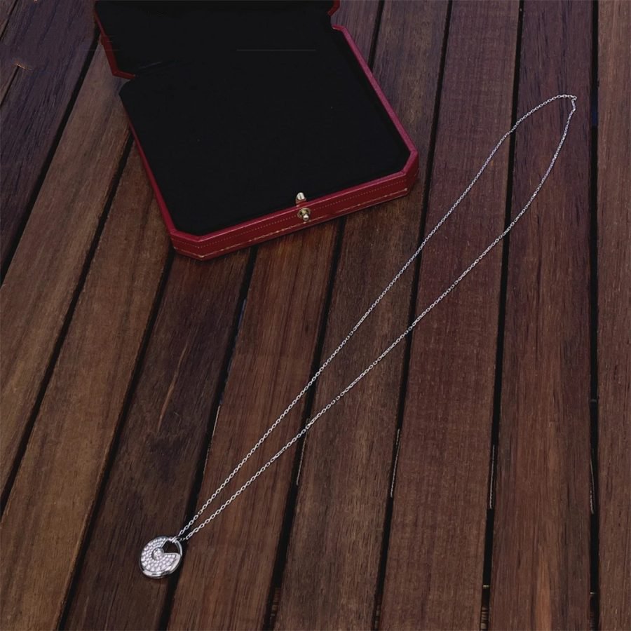 [Echo Fine ]AMULETTE SILVER FULL DIAMOND NECKLACE