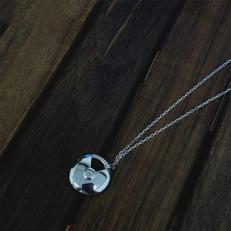 [Echo Fine ]AMULETTE SILVER FULL DIAMOND NECKLACE