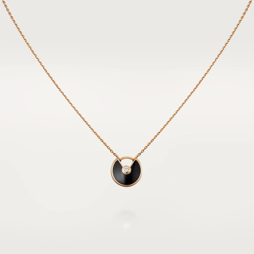 [Echo Fine ]AMULETTE ROSE GOLD ONYX NECKLACE