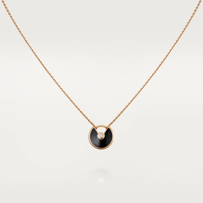 [Echo Fine ]AMULETTE ROSE GOLD ONYX NECKLACE
