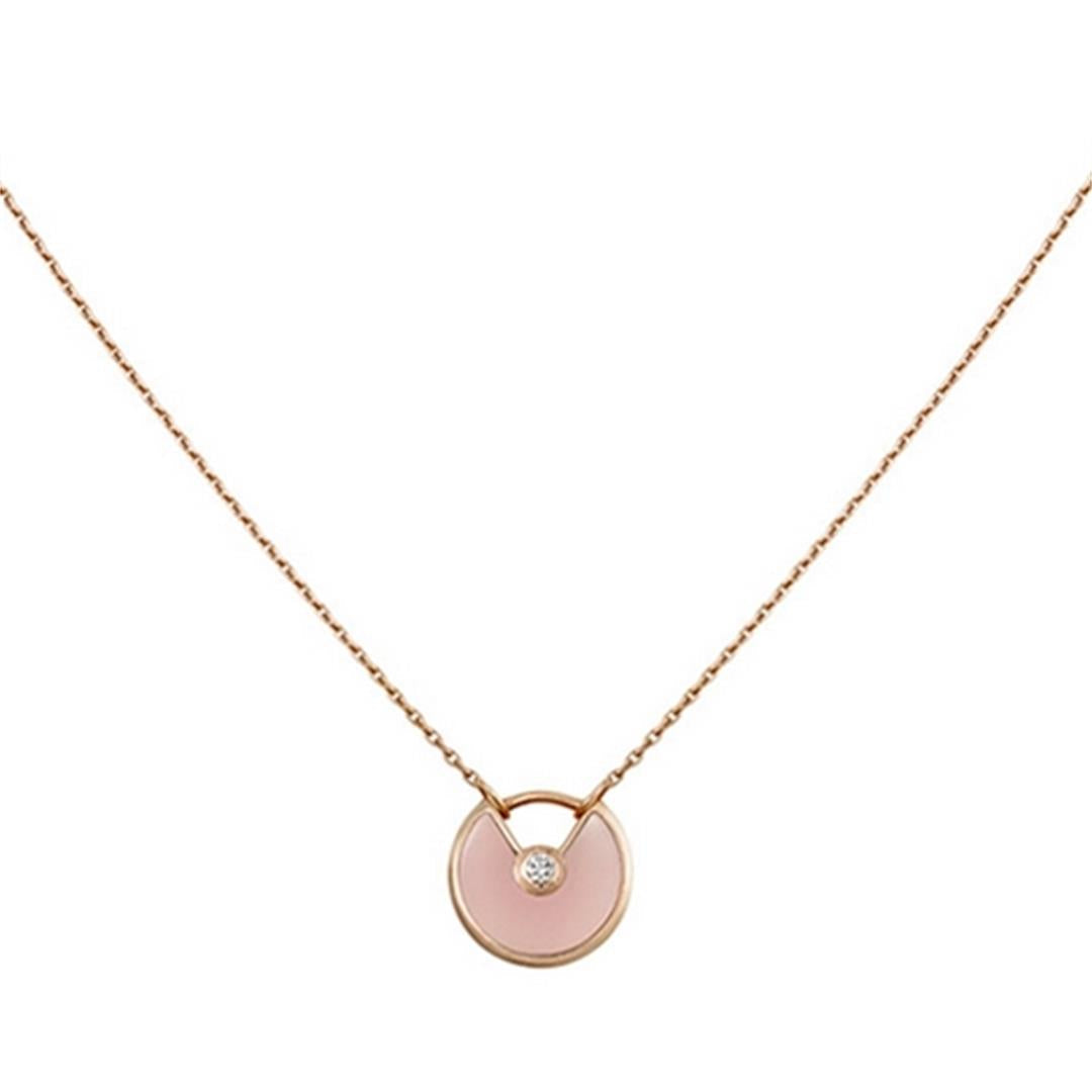 [Echo Fine ]AMULETTE ROSE GOLD PINK MOP NECKLACE