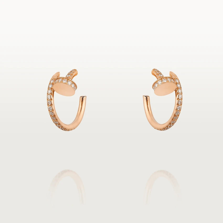 [Echo Fine ]JUSTE EARRINGS 12.75MM PINK GOLD DIAMOND