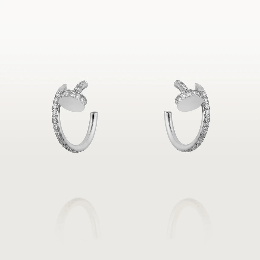 [Echo Fine ]JUSTE EARRINGS 12.75MM SILVER DIAMOND