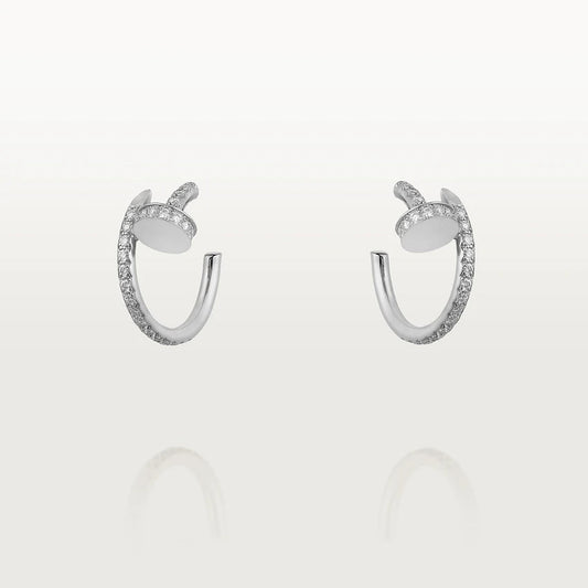 [Echo Fine ]JUSTE EARRINGS 12.75MM SILVER DIAMOND