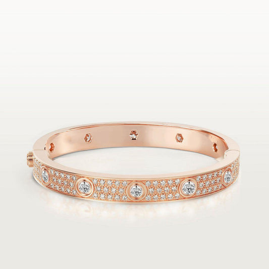 [Echo Fine ]LOVE BRACELET 6.1MM DIAMOND-PAVED 10 BIG DIAMONDS