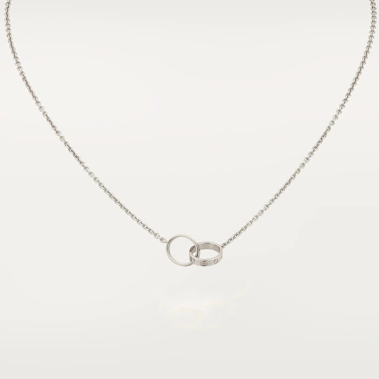 [Echo Fine ]LOVE NECKLACE PINK GOLD AND SILVER
