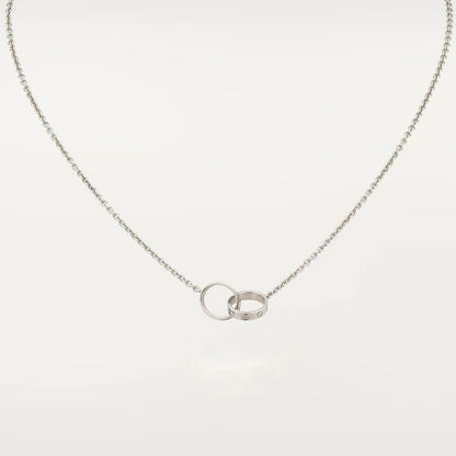 [Echo Fine ]LOVE NECKLACE PINK GOLD AND SILVER