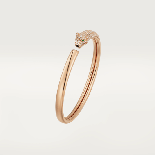 [Echo Fine ]PANTHERE ROSE GOLD DIAMOND OPEN BRACELET