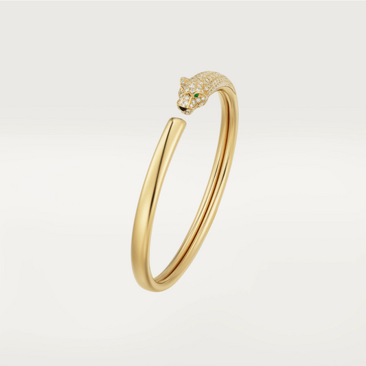 [Echo Fine ]PANTHERE GOLD DIAMOND OPEN BRACELET