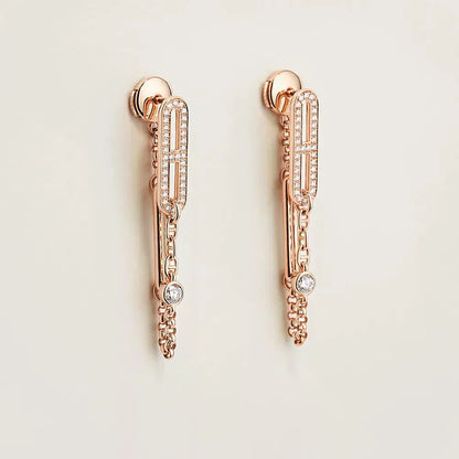 [Echo Fine ]CHAINE CHAOS DIAMOND DROP EARRINGS
