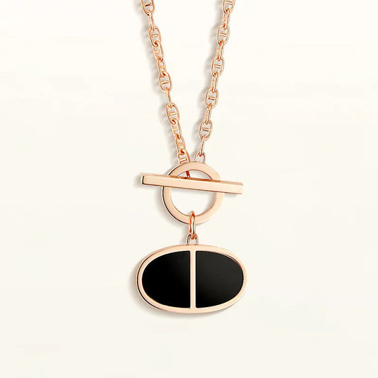 [Echo Fine ]CHAINE VERSO BLACK CERAMIC NECKLACE