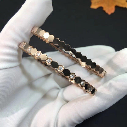 [Echo Fine ]BEE LOVE PINK GOLD DIAMOND BRACELET