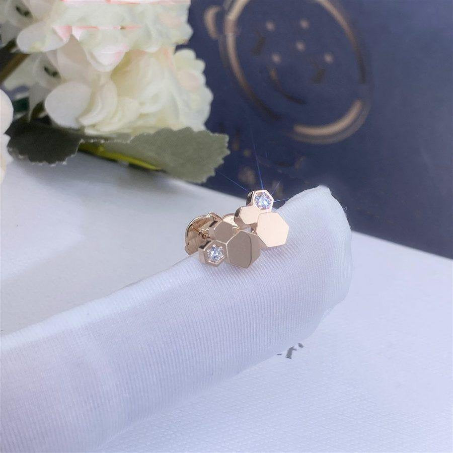 [Echo Fine ]BEE LOVE PINK GOLD DIAMOND EARRINGS