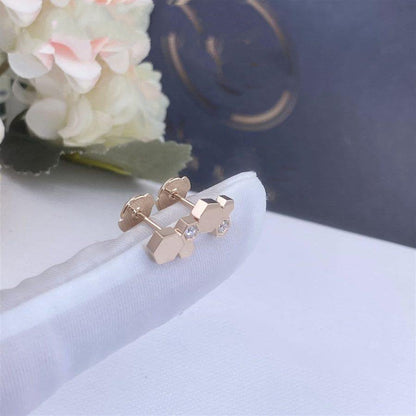 [Echo Fine ]BEE LOVE PINK GOLD DIAMOND EARRINGS