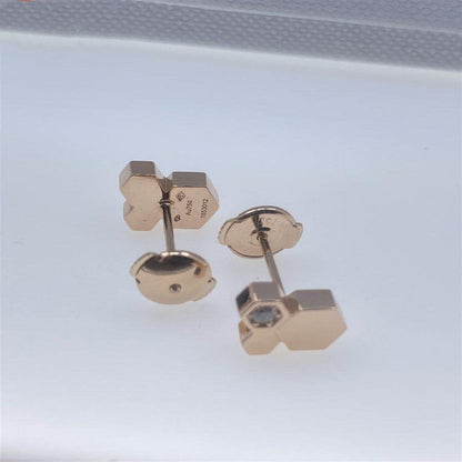 [Echo Fine ]BEE LOVE PINK GOLD DIAMOND EARRINGS