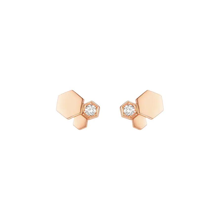 [Echo Fine ]BEE LOVE PINK GOLD DIAMOND EARRINGS
