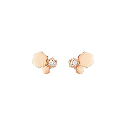 [Echo Fine ]BEE LOVE PINK GOLD DIAMOND EARRINGS