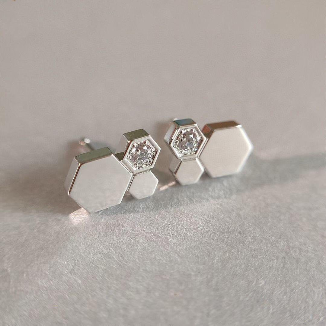 [Echo Fine ]BEE LOVE SILVER DIAMOND EARRINGS