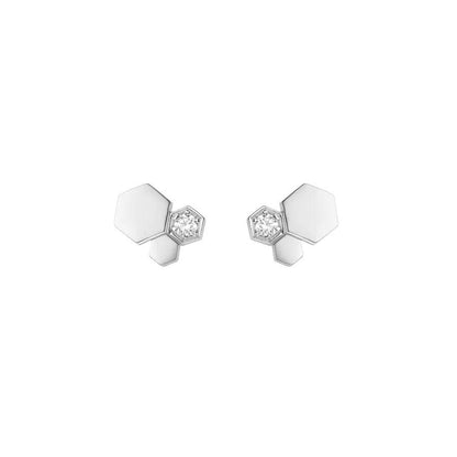 [Echo Fine ]BEE LOVE SILVER DIAMOND EARRINGS