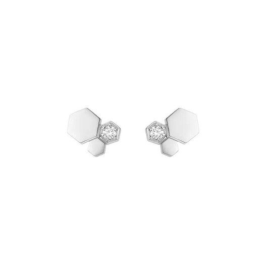 [Echo Fine ]BEE LOVE SILVER DIAMOND EARRINGS