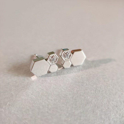 [Echo Fine ]BEE LOVE SILVER DIAMOND EARRINGS