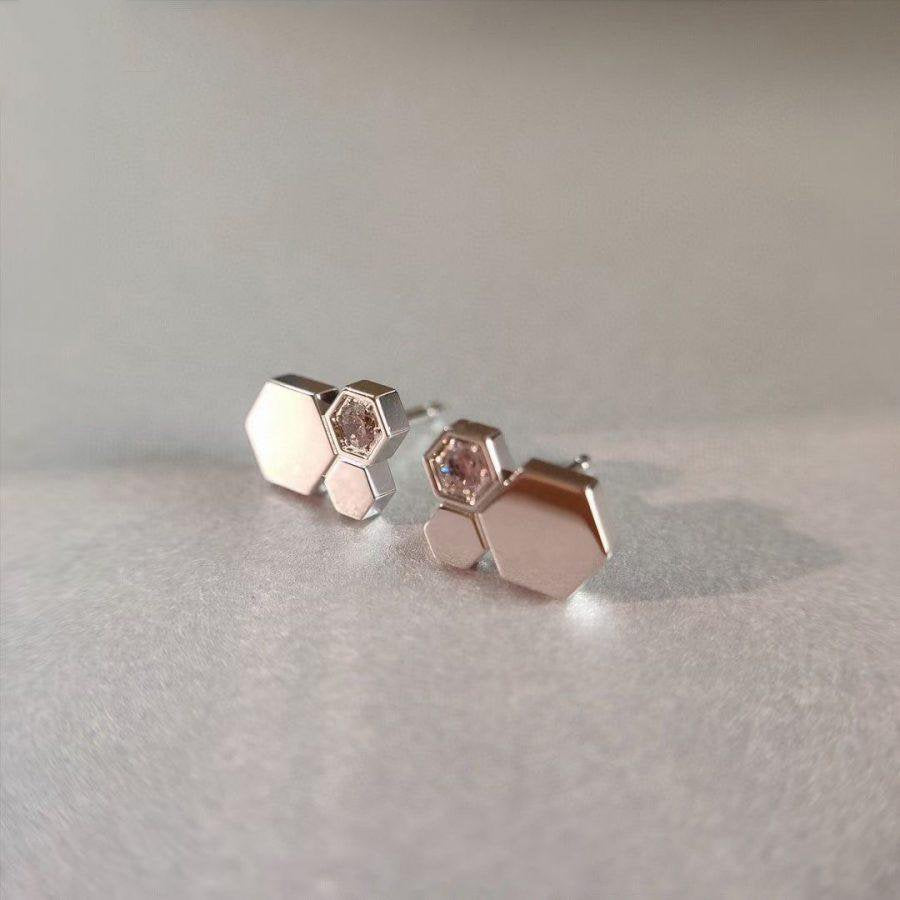 [Echo Fine ]BEE LOVE SILVER DIAMOND EARRINGS