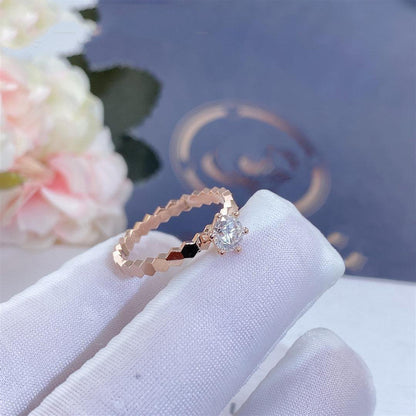 [Echo Fine ]BEE LOVE RING PINK GOLD 1 DIAMOND