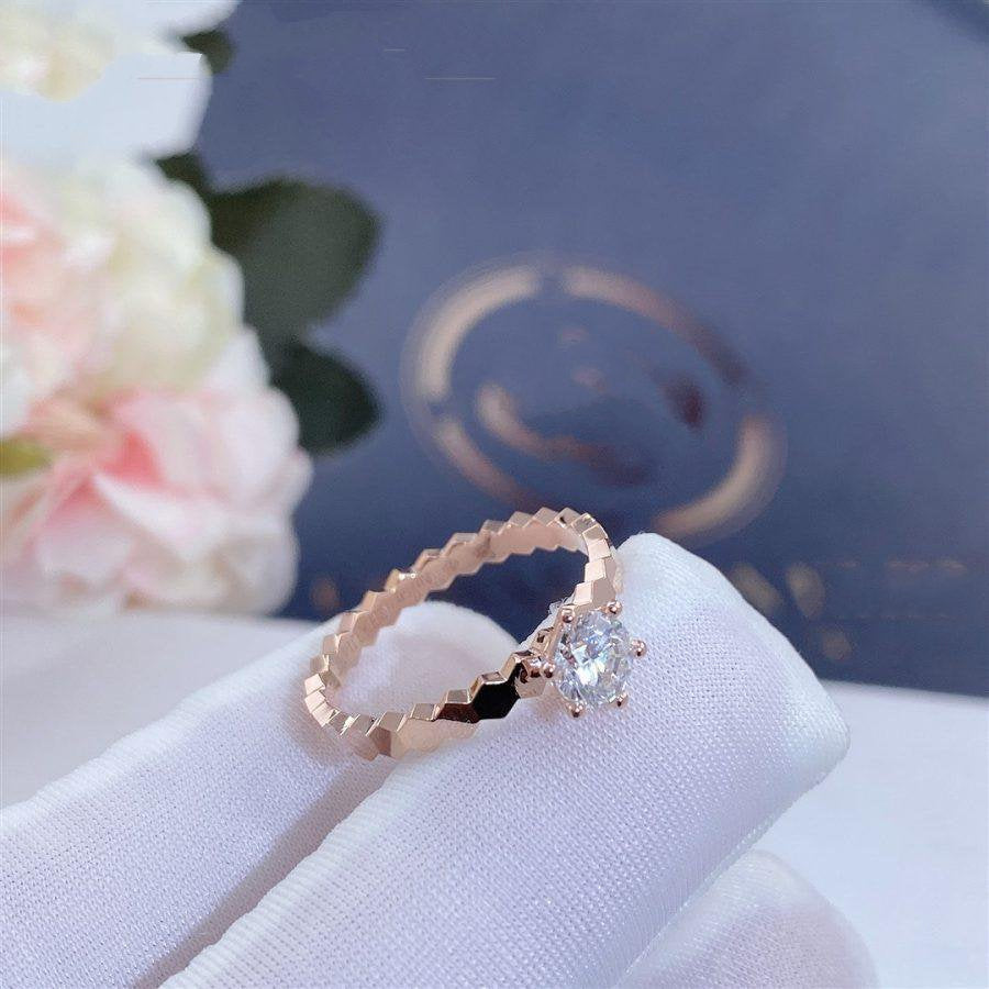 [Echo Fine ]BEE LOVE RING PINK GOLD 1 DIAMOND