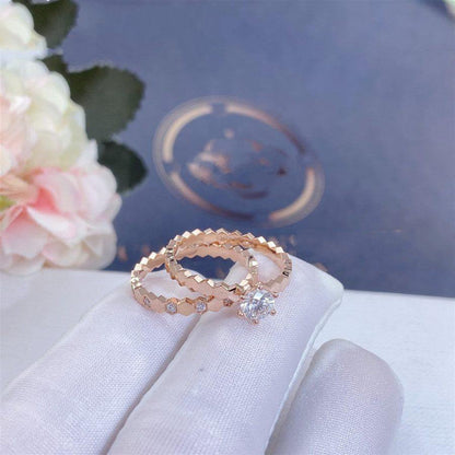 [Echo Fine ]BEE LOVE RING PINK GOLD DIAMOND