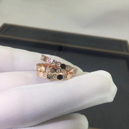 [Echo Fine ]BEE LOVE RING PINK GOLD DIAMOND