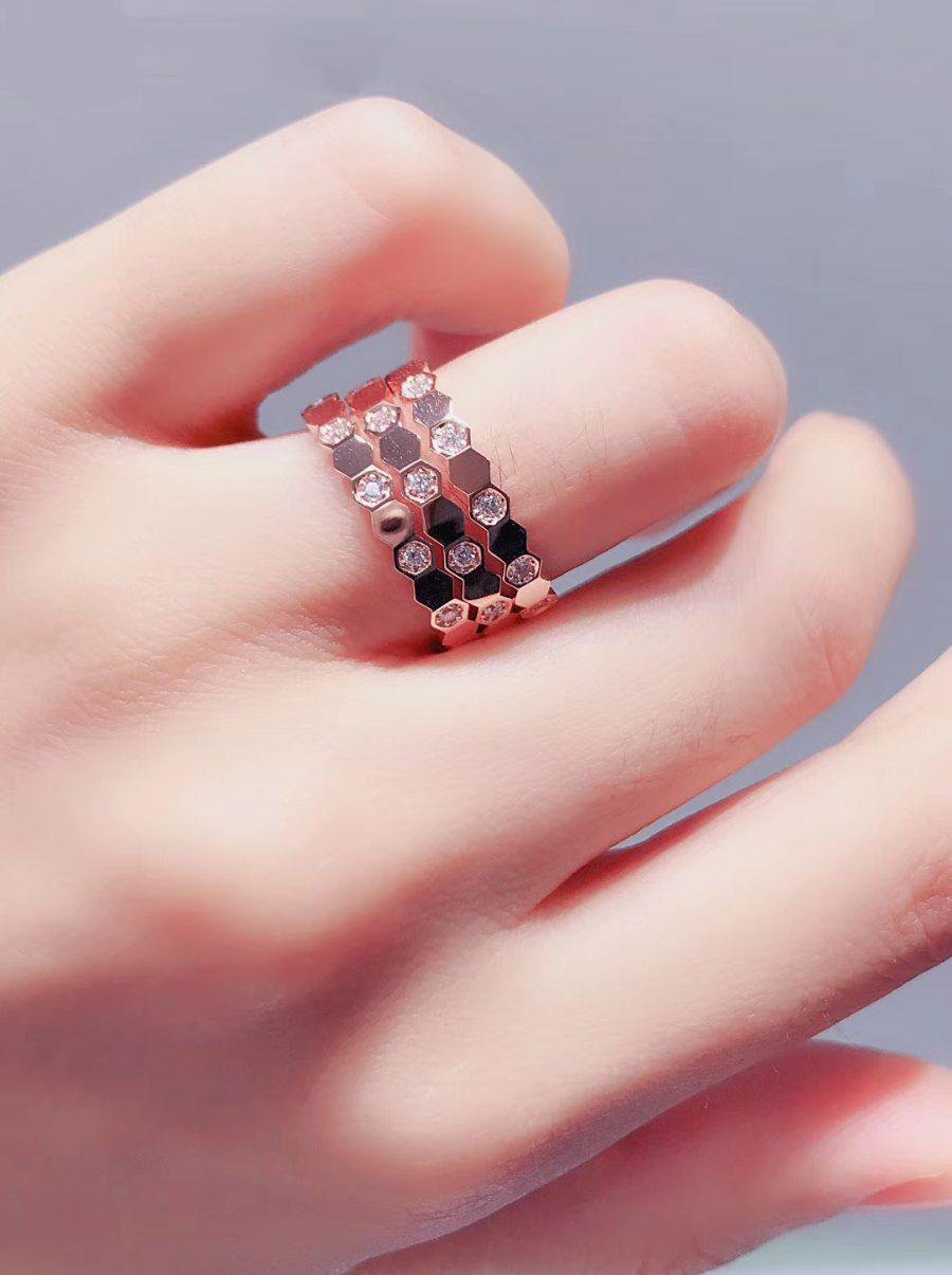 [Echo Fine ]BEE LOVE RING PINK GOLD DIAMOND