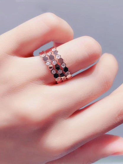 [Echo Fine ]BEE LOVE RING PINK GOLD DIAMOND